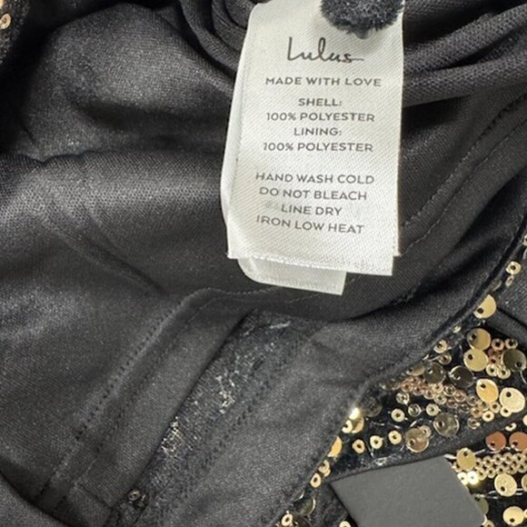 NWT Lulus Sensational Diva Gold Sequin Halter Mini Bodycon Dress - Picture 8 of 9